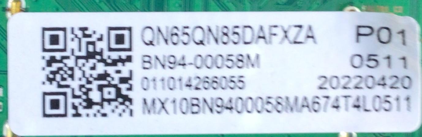 MAIN  ORIGINAL PARA TV SAMSUNG / NUMERO DE PARTE BN94-00058M / BN41-02855D / BN97-18813W / BN9400058M / DISPLAY HV650QUB-S9A / 52495A / MODELO QN65QN85DAFXZA BJ21	 - Imagen 3